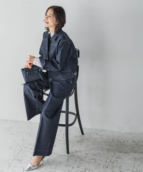 LAUTREAMONT（ロートレアモン）の「【KAIHARA】ストレッチデニムジャケット（デニムジャケット・レディース・ネイビー・9号）」の15枚目の写真