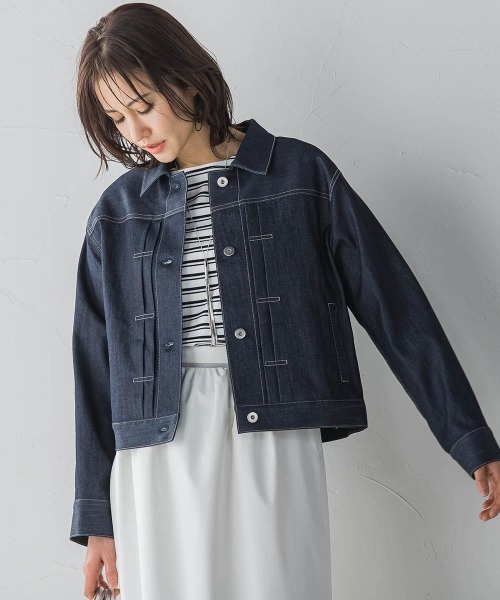 LAUTREAMONT（ロートレアモン）の「【KAIHARA】ストレッチデニムジャケット（デニムジャケット・レディース・ネイビー・9号）」の17枚目の写真