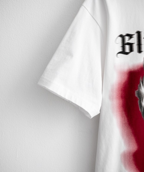 Rocky Monroe(ロッキーモンロー)の「オーバーサイズ グリッチアートグラフィックロゴプリントクールネック半袖Tシャツ(Tシャツ/カットソー・メンズ・ホワイト/ブラック・XXL/XL/L/M)」の15枚目の写真