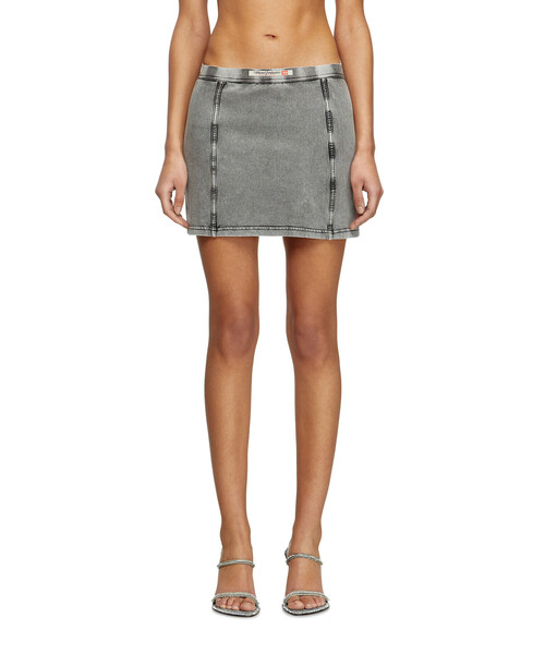 DIESEL（ディーゼル）の「ウィメンズ ミニスカート O-ALLEGRA-MINI（スカート・レディース・グレー・MEDIUM/SMALL/X-SMALL/LARGE）」の4枚目の写真