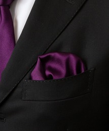 STYLE＝（スタイルイコール）の「【STYLE=】シルク100% ポケットチーフ 結婚式 京都 シルク100% 無地 白 日本製 パーティ 全18色（ポケットチーフ・パープル系）」