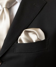 STYLE＝（スタイルイコール）の「【STYLE=】シルク100% ポケットチーフ 結婚式 京都 シルク100% 無地 白 日本製 パーティ 全18色（ポケットチーフ）」