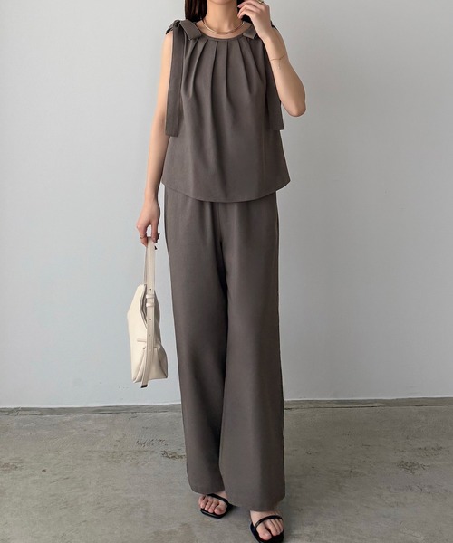 emerald thirteen リネンセットアップ セール】 インナー付きリネン