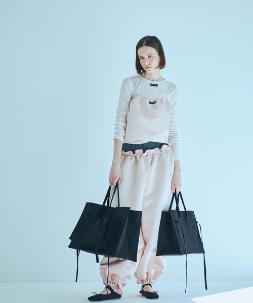 SEA(シー)の「キャンバス パロディーバッグ L(トートバッグ・レディース・ブラック/ホワイト・ONE SIZE)」の2枚目の写真