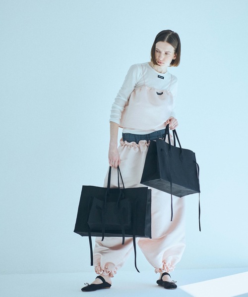 SEA(シー)の「キャンバス パロディーバッグ L(トートバッグ・レディース・ブラック/ホワイト・ONE SIZE)」の3枚目の写真