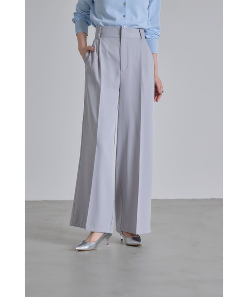 &. NOSTALGIA(アンドドットノスタルジア)の「センタープレスワイドタックパンツ(その他パンツ・レディース・ライトベージュ/ブラック/グレー/ピンク・S/M)」の3枚目の写真