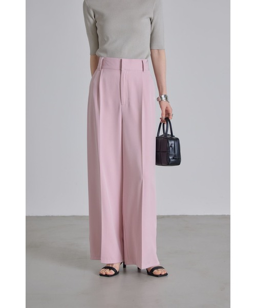 &. NOSTALGIA(アンドドットノスタルジア)の「センタープレスワイドタックパンツ(その他パンツ・レディース・ライトベージュ/ブラック/グレー/ピンク・S/M)」の4枚目の写真