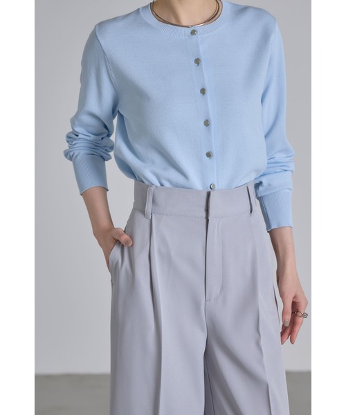 &. NOSTALGIA(アンドドットノスタルジア)の「センタープレスワイドタックパンツ(その他パンツ・レディース・ライトベージュ/ブラック/グレー/ピンク・S/M)」の6枚目の写真