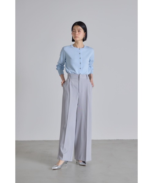 &. NOSTALGIA(アンドドットノスタルジア)の「センタープレスワイドタックパンツ(その他パンツ・レディース・ライトベージュ/ブラック/グレー/ピンク・S/M)」の7枚目の写真