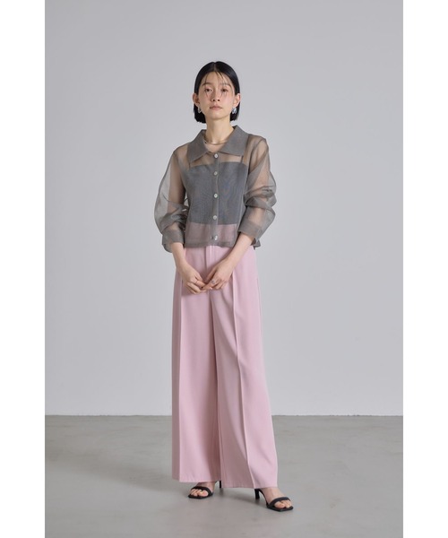 &. NOSTALGIA(アンドドットノスタルジア)の「センタープレスワイドタックパンツ(その他パンツ・レディース・ライトベージュ/ブラック/グレー/ピンク・S/M)」の8枚目の写真