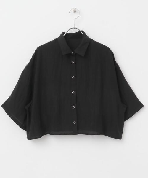 ITEMS URBANRESEARCH(アイテムズ アーバンリサーチ)の「ドットボタンシアーシャツ(シャツ/ブラウス・レディース・オフホワイト/ブルー/ブラック・FREE)」の20枚目の写真