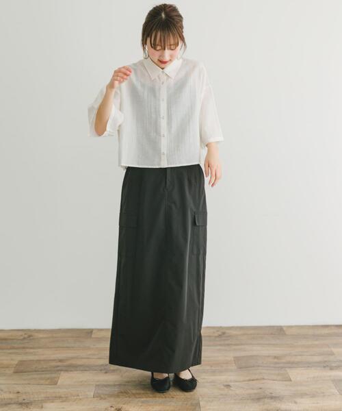 ITEMS URBANRESEARCH(アイテムズ アーバンリサーチ)の「ドットボタンシアーシャツ(シャツ/ブラウス・レディース・オフホワイト/ブルー/ブラック・FREE)」の17枚目の写真