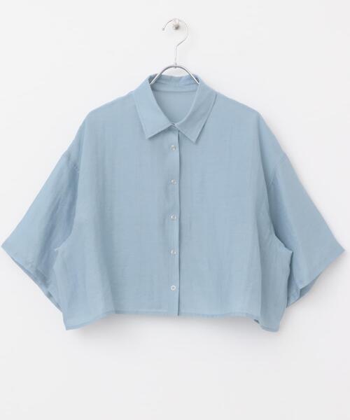 ITEMS URBANRESEARCH(アイテムズ アーバンリサーチ)の「ドットボタンシアーシャツ(シャツ/ブラウス・レディース・オフホワイト/ブルー/ブラック・FREE)」の12枚目の写真