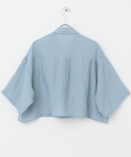 ITEMS URBANRESEARCH(アイテムズ アーバンリサーチ)の「ドットボタンシアーシャツ(シャツ/ブラウス・レディース・オフホワイト/ブルー/ブラック・FREE)」の13枚目の写真