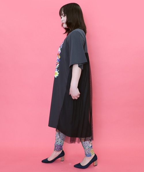 ScoLar（スカラー）の「151652：スカラー×コラージュ柄 チュール重ね
