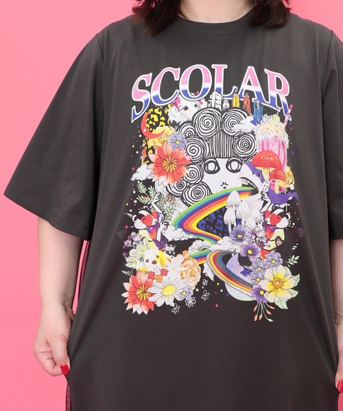ScoLar（スカラー）の「151652：スカラー×コラージュ柄 チュール重ね