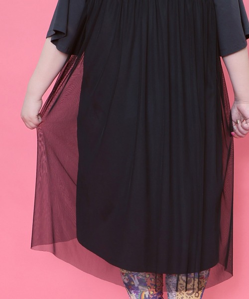 ScoLar（スカラー）の「151652：スカラー×コラージュ柄 チュール重ね