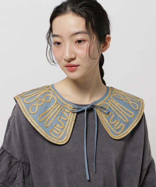 niko and...（ニコアンド）の「オリジナルアソート刺繍付け襟（付け襟・レディース・ライトブルー/アイボリー/グレー・0）」の20枚目の写真