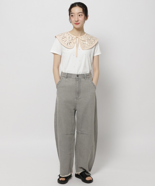 niko and...（ニコアンド）の「オリジナルアソート刺繍付け襟（付け襟・レディース・ライトブルー/アイボリー/グレー・0）」の18枚目の写真