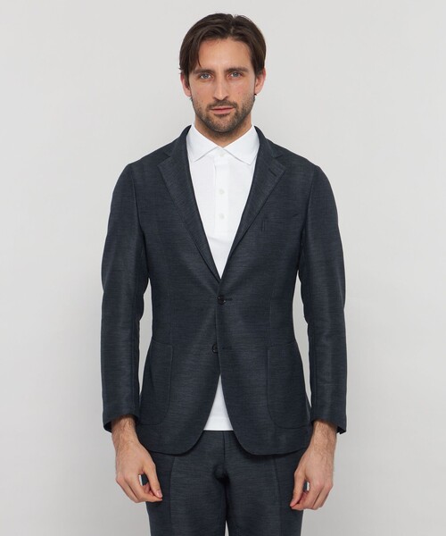 MACKINTOSH LONDON（マッキントッシュ ロンドン）の「【BREASY JACKET】LENO CLOTH セットアップジャケット（テーラードジャケット・メンズ・グレー/ブルー系その他7/グレー系その他2/ベージュ系その他2・36/38/40）」の9枚目の写真