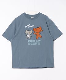 【TOM AND JERRY/トムとジェリー】オリジナルデザインTシャツ ジェリー タフィー ドロップショルダー ビッグシルエット ユニセックス