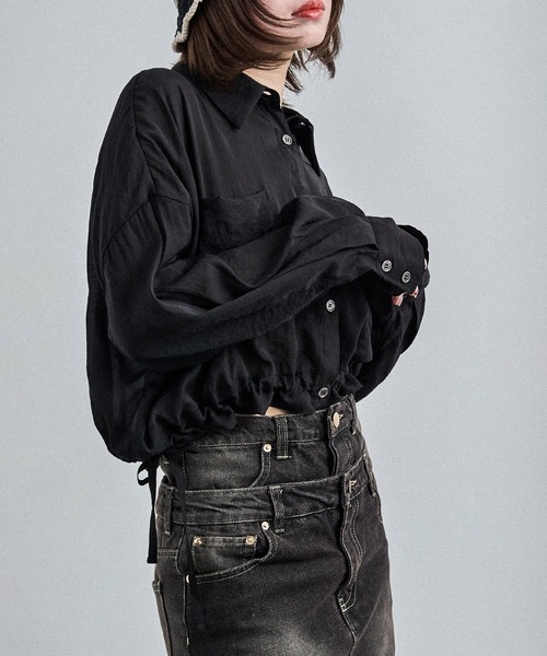 セール】クロップド シアーシャツ（シャツ/ブラウス）｜Fashion