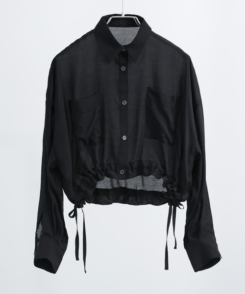 クロップド シアーシャツ（シャツ/ブラウス）｜Fashion Letter