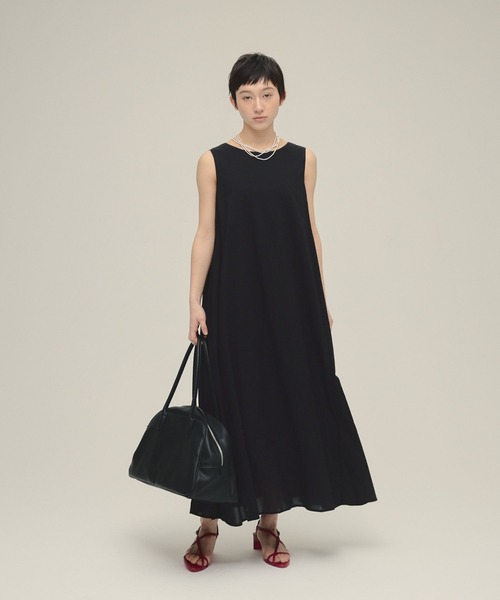 eL(エル)の「【eL】Cotton Boil Sleeveless One-piece/326086(ワンピース・レディース・ブラック/ボルドー・FREE)」の3枚目の写真