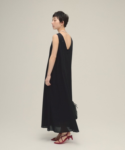 eL(エル)の「【eL】Cotton Boil Sleeveless One-piece/326086(ワンピース・レディース・ブラック/ボルドー・FREE)」の4枚目の写真