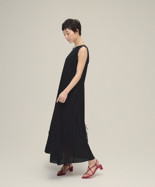 eL(エル)の「【eL】Cotton Boil Sleeveless One-piece/326086(ワンピース・レディース・ブラック/ボルドー・FREE)」の5枚目の写真