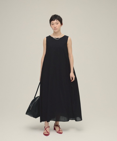 eL(エル)の「【eL】Cotton Boil Sleeveless One-piece/326086(ワンピース・レディース・ブラック/ボルドー・FREE)」の6枚目の写真