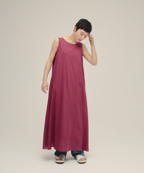eL(エル)の「【eL】Cotton Boil Sleeveless One-piece/326086(ワンピース・レディース・ブラック/ボルドー・FREE)」の9枚目の写真
