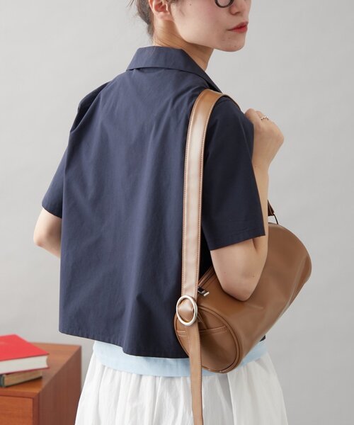 GEVACO（ゲバコ）の「【GEVACO】テーラー半袖ジャケット（その他アウター・レディース・ベージュ/ネイビー・ONE SIZE）」の6枚目の写真