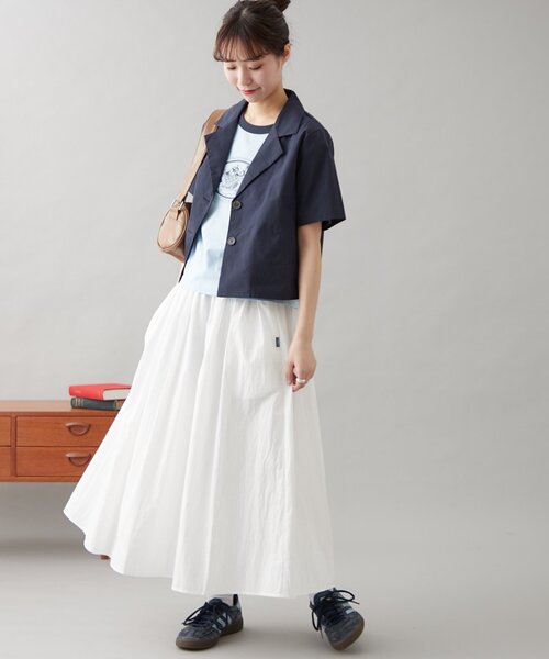 GEVACO（ゲバコ）の「【GEVACO】テーラー半袖ジャケット（その他アウター・レディース・ベージュ/ネイビー・ONE SIZE）」の9枚目の写真