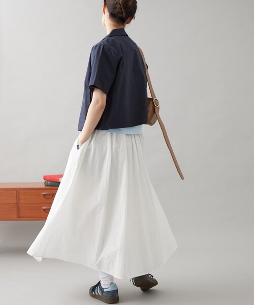 GEVACO（ゲバコ）の「【GEVACO】テーラー半袖ジャケット（その他アウター・レディース・ベージュ/ネイビー・ONE SIZE）」の10枚目の写真