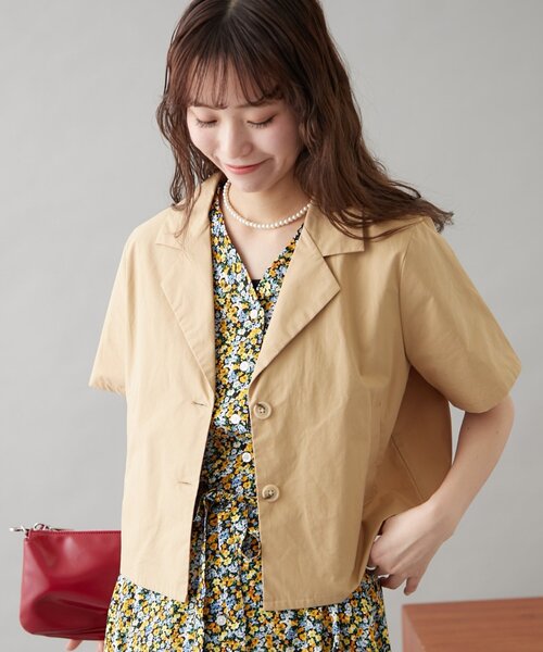 GEVACO（ゲバコ）の「【GEVACO】テーラー半袖ジャケット（その他アウター・レディース・ベージュ/ネイビー・ONE SIZE）」の16枚目の写真