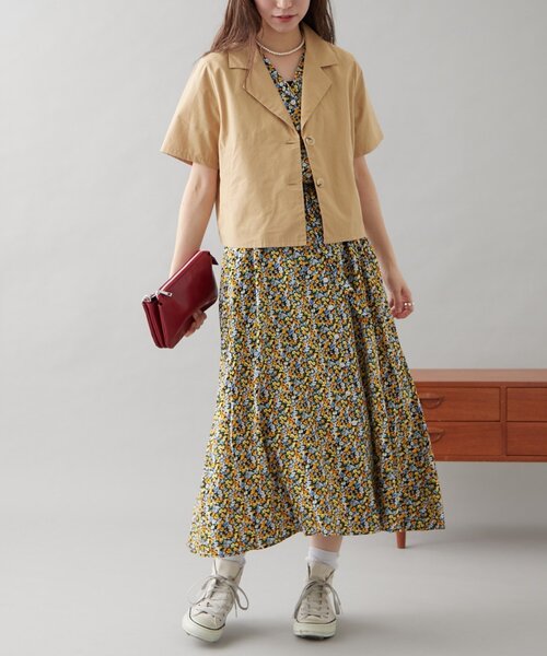 GEVACO（ゲバコ）の「【GEVACO】テーラー半袖ジャケット（その他アウター・レディース・ベージュ/ネイビー・ONE SIZE）」の19枚目の写真