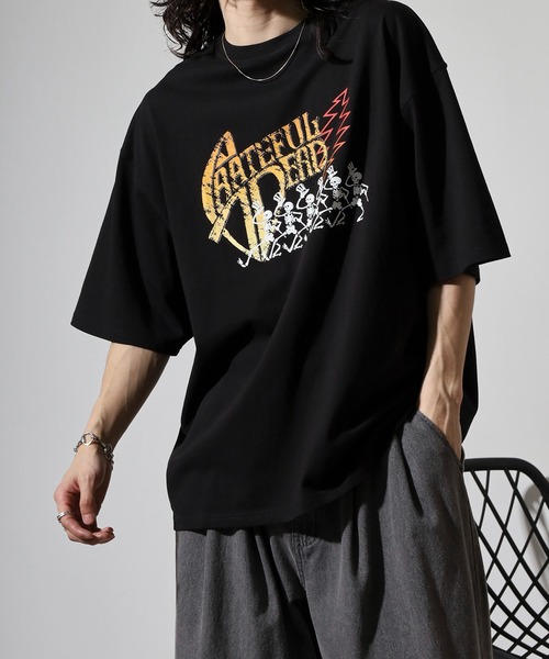 Grateful Dead(グレイトフルデッド)の「Grateful Dead プリント半袖Tシャツ(Tシャツ/カットソー・メンズ・ブラック系1/ブラック系2/ブラック系3/グレー系1/グレー系3/グレー系2・L/M)」の18枚目の写真