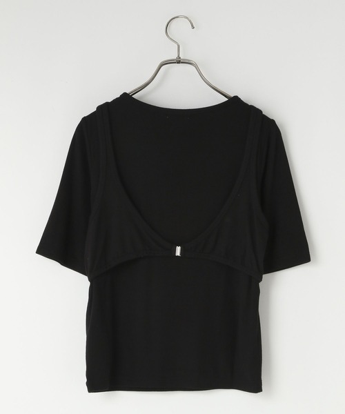 LOWRYS FARM（ローリーズファーム）の「ブラセットTEE 325103（Tシャツ/カットソー・レディース・ブラウン/ブラック・FREE）」の11枚目の写真