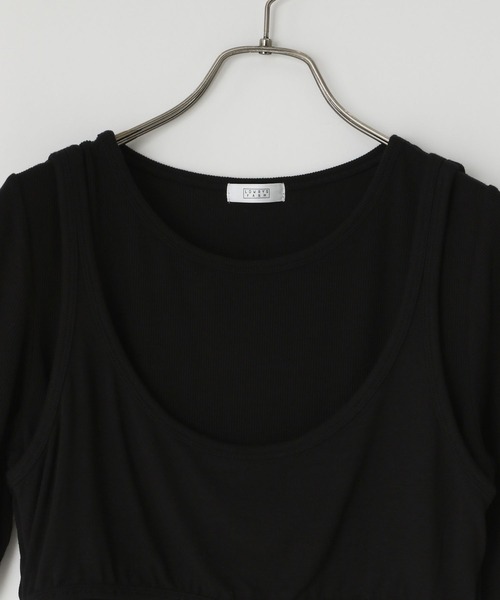 LOWRYS FARM（ローリーズファーム）の「ブラセットTEE 325103（Tシャツ/カットソー・レディース・ブラウン/ブラック・FREE）」の12枚目の写真