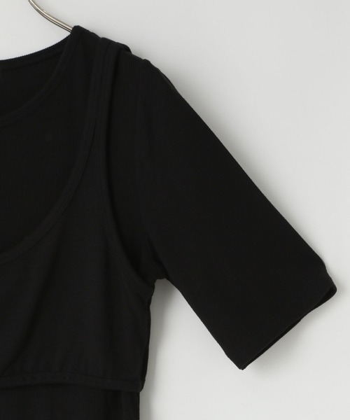 LOWRYS FARM（ローリーズファーム）の「ブラセットTEE 325103（Tシャツ/カットソー・レディース・ブラウン/ブラック・FREE）」の14枚目の写真