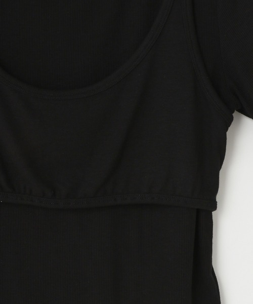 LOWRYS FARM（ローリーズファーム）の「ブラセットTEE 325103（Tシャツ/カットソー・レディース・ブラウン/ブラック・FREE）」の15枚目の写真