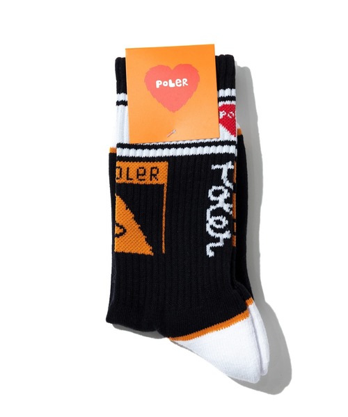 POLeR(ポーラー)の「POLeR/ポーラー POLeR×GSC FURRY HEART SOCKS(ソックス/靴下・メンズ・ブラック/ホワイト・FREE)」の12枚目の写真