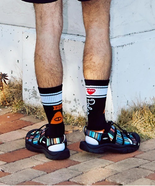 POLeR(ポーラー)の「POLeR/ポーラー POLeR×GSC FURRY HEART SOCKS(ソックス/靴下・メンズ・ブラック/ホワイト・FREE)」の14枚目の写真