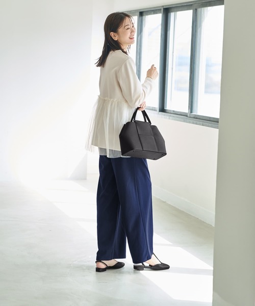 STYLE DELI（スタイルデリ）の「ペプラムチュールジャケット（その他アウター・レディース・ホワイト系その他/ブラック・FREE）」の5枚目の写真