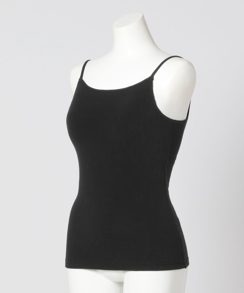 bijorie（ビジュリィ）の「【bijorie】カップ付き モチモチコットンスクエアキャミ／NEW BASIC series（インナーウェア/肌着・レディース・ブラック/ナチュラル/ラベンダー・MEDIUM/LARGE/LG）」の8枚目の写真