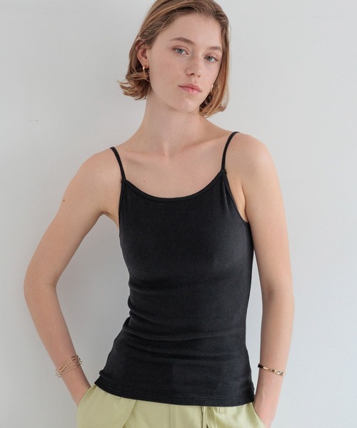 bijorie（ビジュリィ）の「【bijorie】カップ付き モチモチコットンスクエアキャミ／NEW BASIC series（インナーウェア/肌着・レディース・ブラック/ナチュラル/ラベンダー・MEDIUM/LARGE/LG）」の14枚目の写真