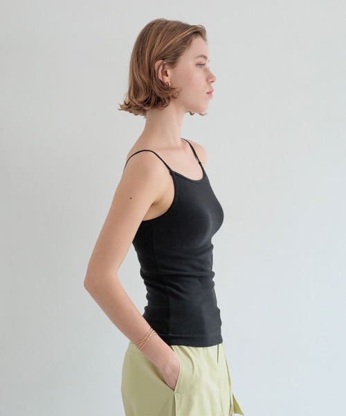 bijorie（ビジュリィ）の「【bijorie】カップ付き モチモチコットンスクエアキャミ／NEW BASIC series（インナーウェア/肌着・レディース・ブラック/ナチュラル/ラベンダー・MEDIUM/LARGE/LG）」の15枚目の写真