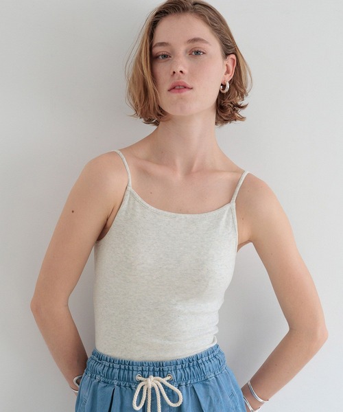 bijorie（ビジュリィ）の「【bijorie】カップ付き モチモチコットンスクエアキャミ／NEW BASIC series（インナーウェア/肌着・レディース・ブラック/ナチュラル/ラベンダー・MEDIUM/LARGE/LG）」の16枚目の写真