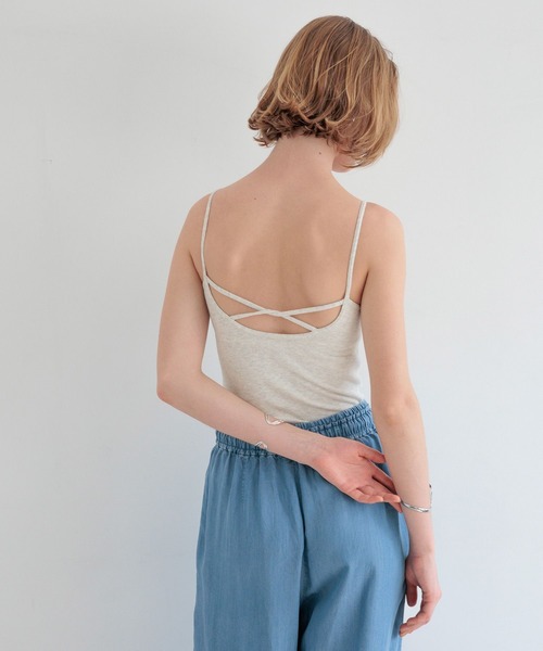 bijorie（ビジュリィ）の「【bijorie】カップ付き モチモチコットンスクエアキャミ／NEW BASIC series（インナーウェア/肌着・レディース・ブラック/ナチュラル/ラベンダー・MEDIUM/LARGE/LG）」の18枚目の写真